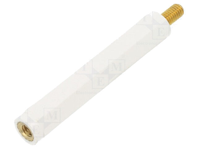 Isolatiebus; Int.schroefdraad: M4; L: 50mm; UL94V-2; Mat: polyamide Isolatiebus; Int.schroefdraad: M4; L: 50mm; UL94V-2; Mat: polyamide